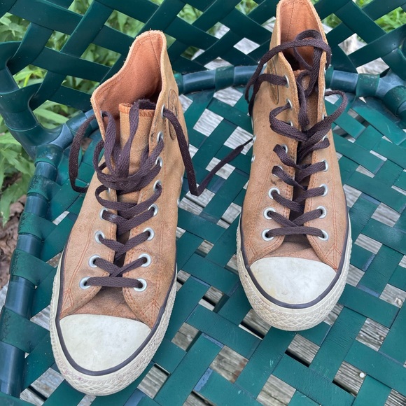 Converse Chuck Taylor All Star 'Auburn' Leather High Top Sneakers - Men's 9 - Picture 9 of 15